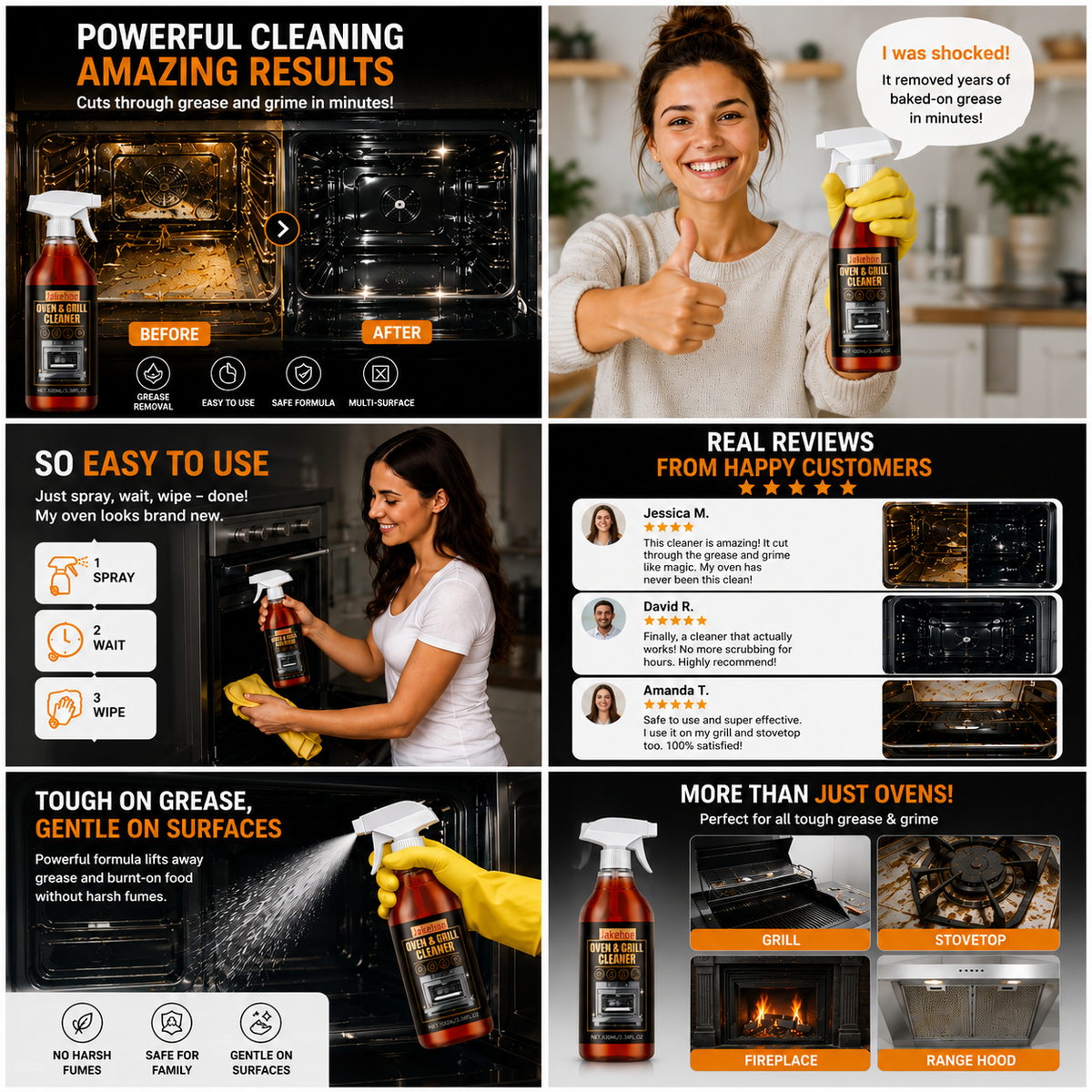 Powerful Oven & Grill Cleaner – Cuts Through Tough Grease in Minutes