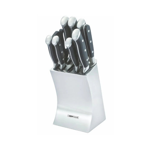 Arshia 10-Piece German Steel Knife Set with Wooden Block