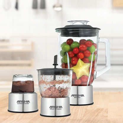 Arshia 4-in-1 Power Pro Juicer & Blender System – 800W