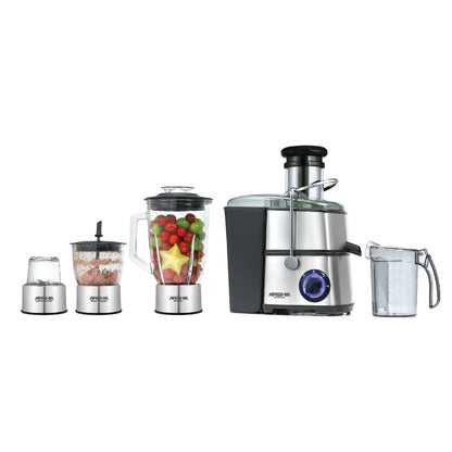 Arshia 4-in-1 Power Pro Juicer & Blender System – 800W
