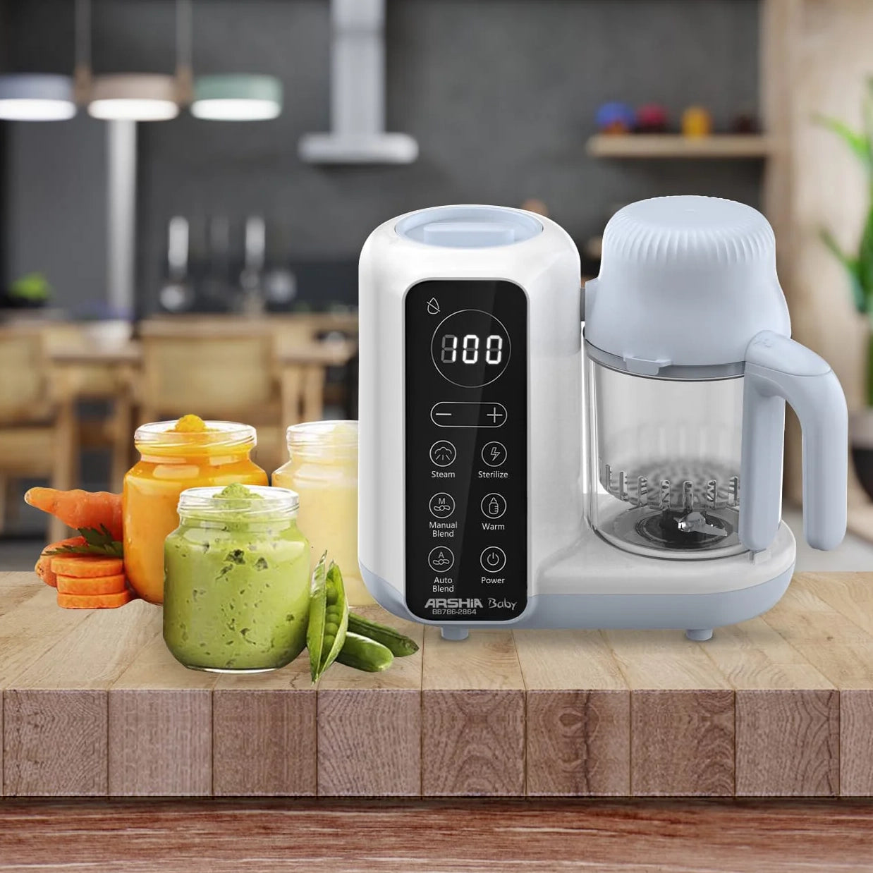 Arshia Ultimate 7-in-1 Baby Food Processor – Steam, Blend, Sterilize & More