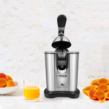 Arshia Citrus Juicer – 300W, Stainless Steel Cone, Anti-Drip, Compact Design