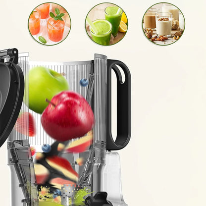 Arshia Slow Juicer 250W Cold Press, 130mm Wide Chute, Triple Filter, Grey/Black