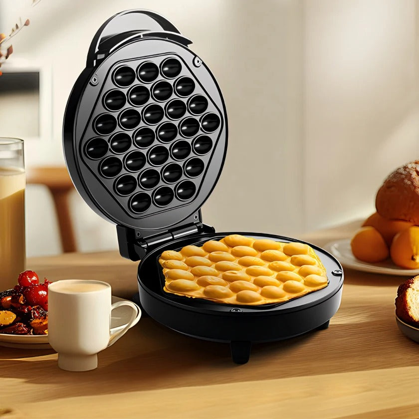 Bubble Waffle Maker, Efficient 950W Electric, 7" Non-Stick Griddle, Perfect for Creative Ice Cream Desserts