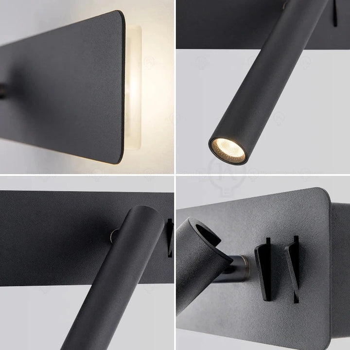 LED Wall Reading Lamp for Bedroom Hotel Minimalist Night Book Lamp Rotation Bedside Wall Sconce 3W Spot Home Lighting Fixture