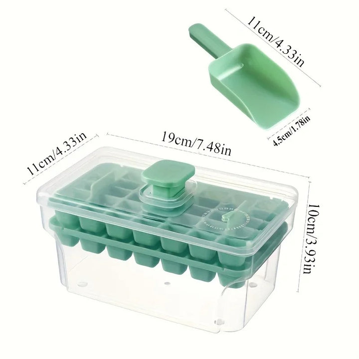 Ice Trays for Freezer with Lid &amp; Bin, Ice Cube Tray Making 68 pcs Ice Cubes, Easy Press to Release Ice